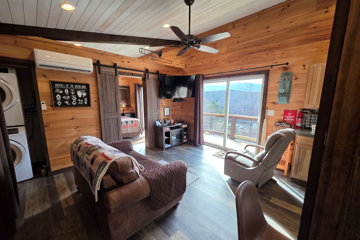 View looking out from the living room