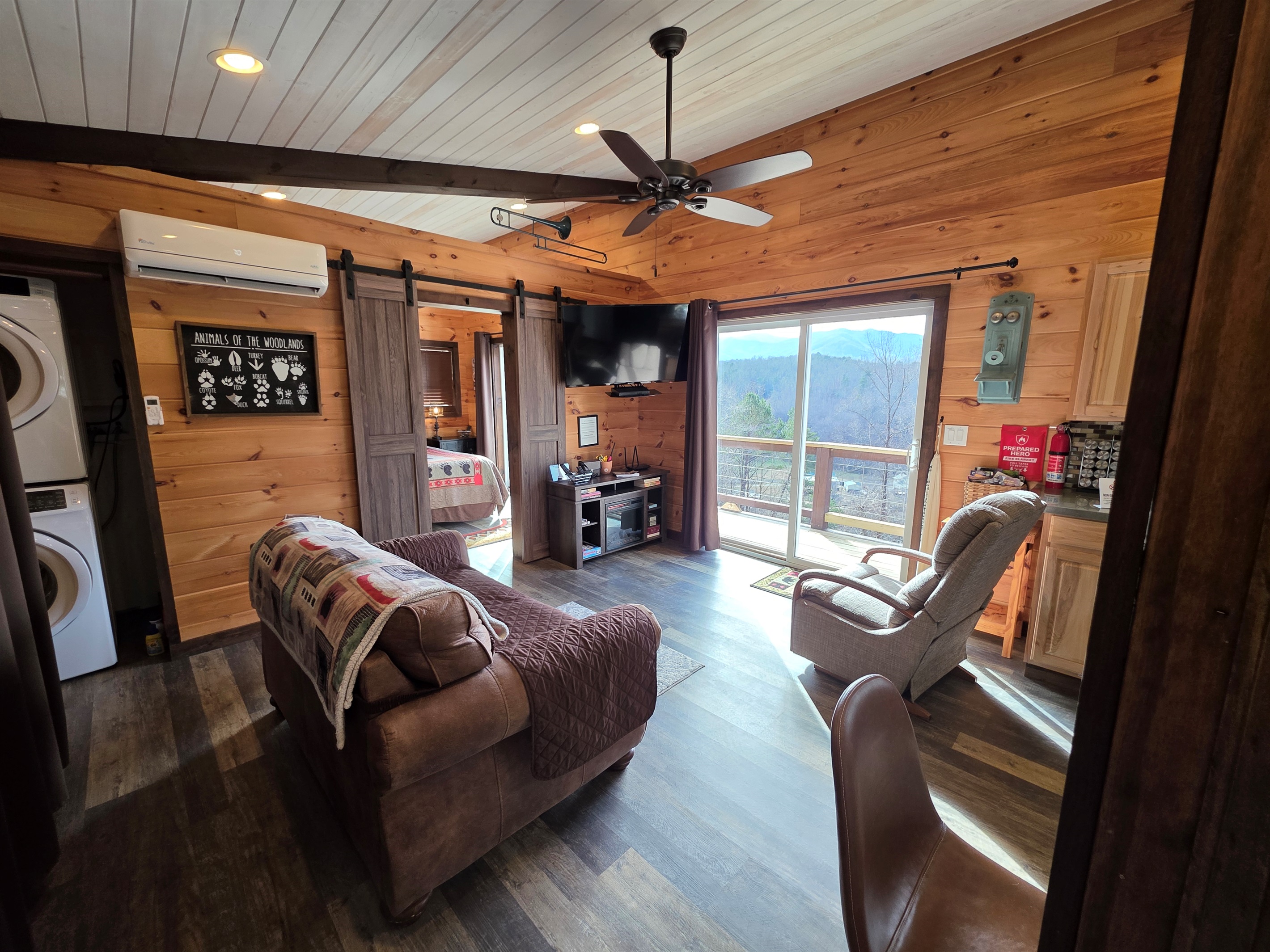 View looking out from the living room