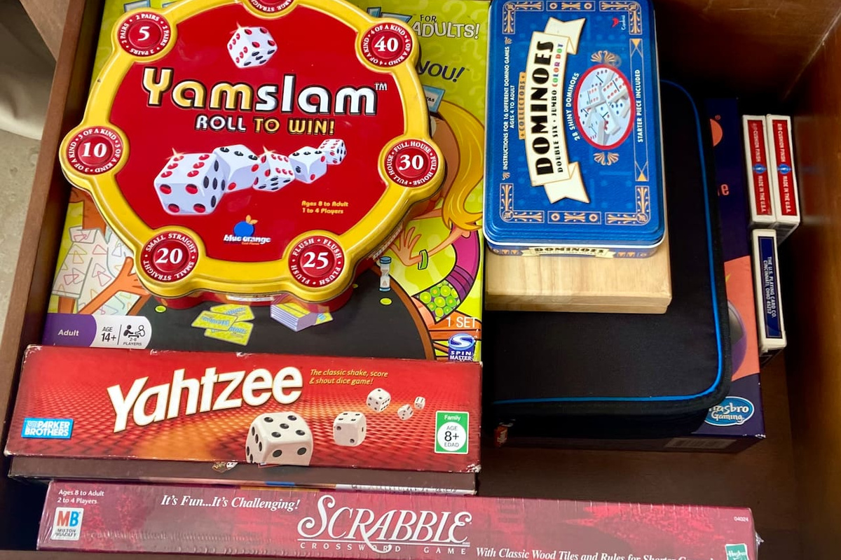 We also provide plenty of board and card games!