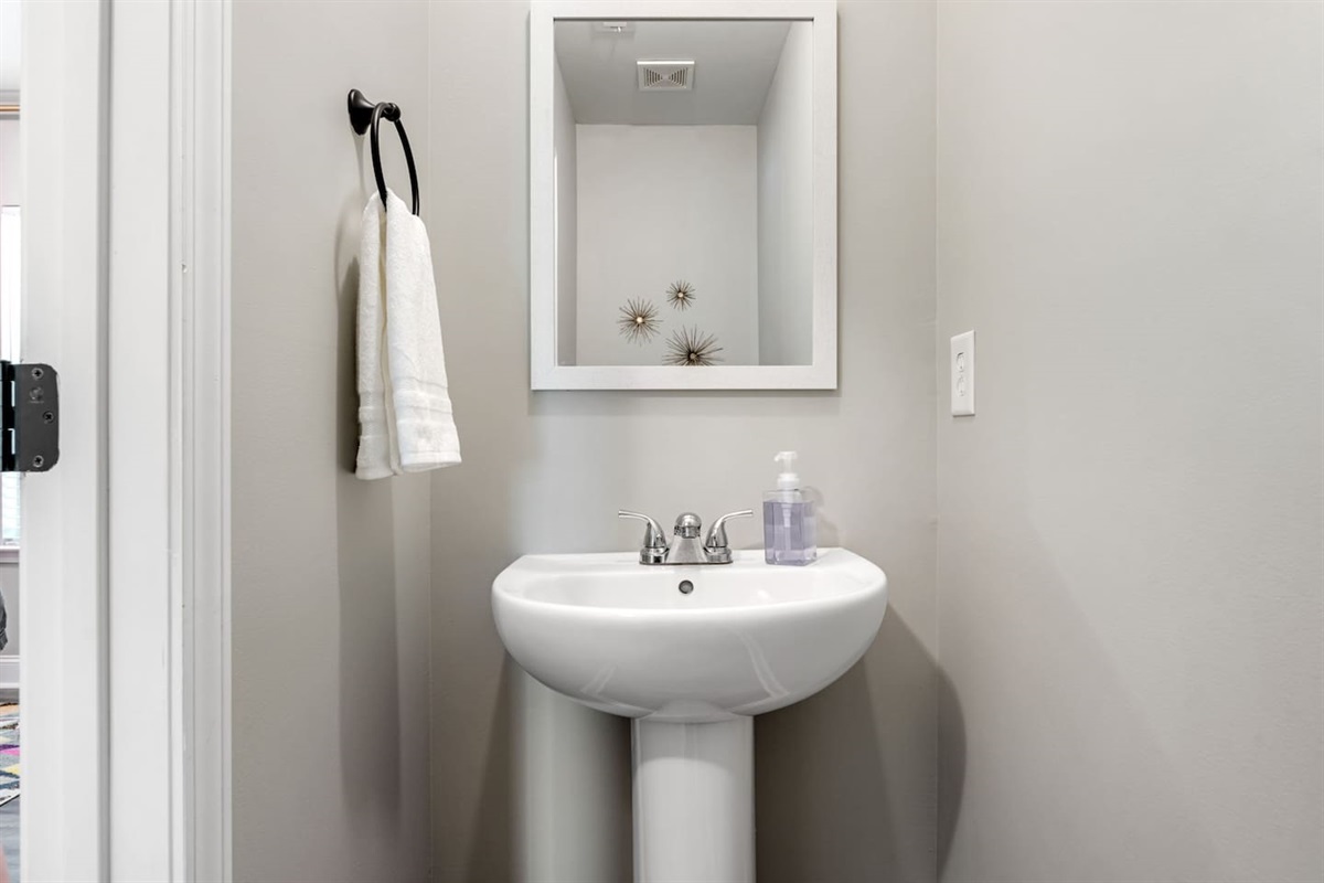 Half bathroom on main level