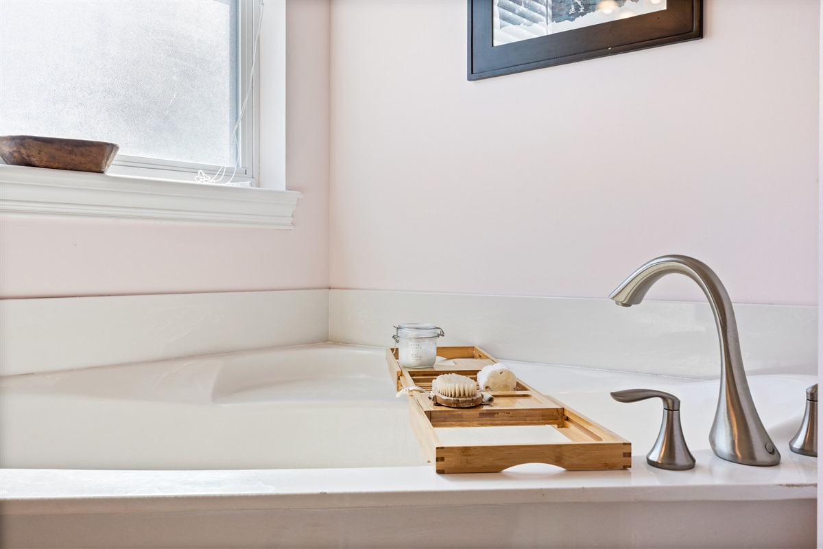 Modern bath perfect for a relaxing soak.
