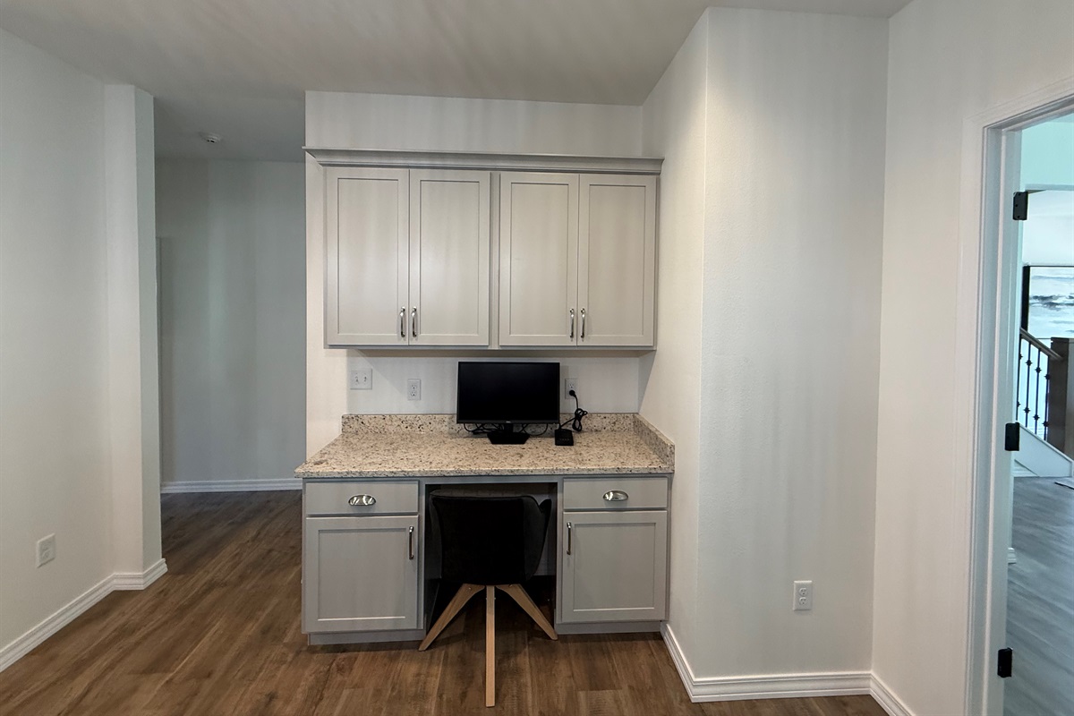 Workspace with monitor
