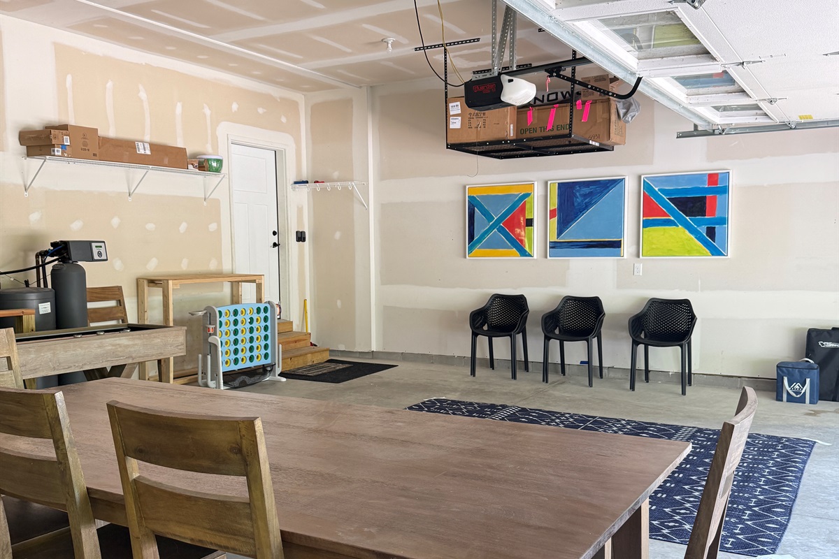 Game night headquarters. Whether it's cards, puzzles, charades, or your favorite board game, this oversized table was made for gathering, laughing, and making memories together.
