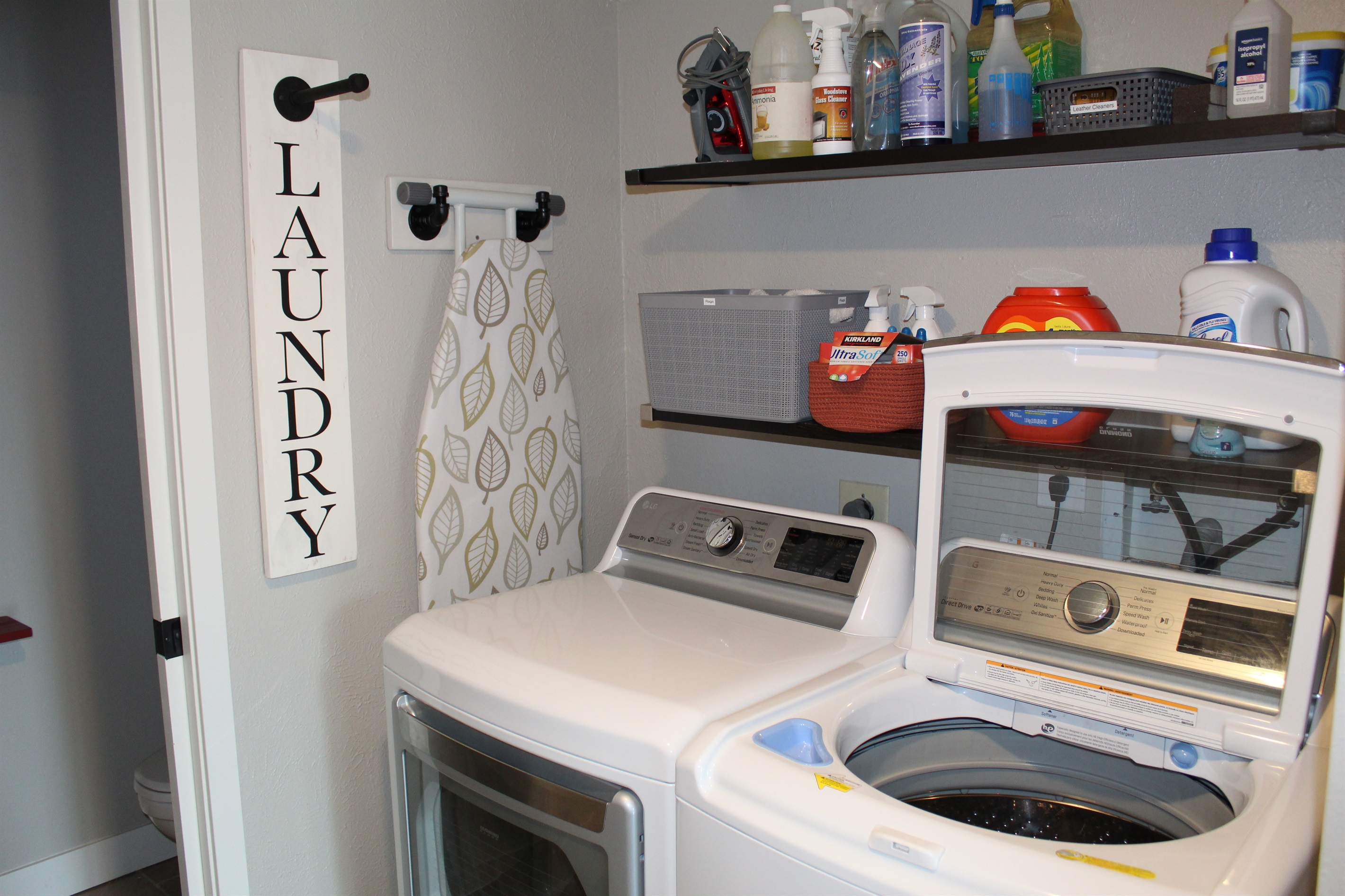 Wash your cares away with large-capacity machines & laundry essentials.