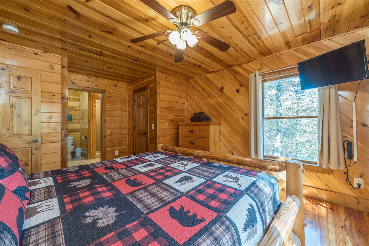 Master King Log Bedroom