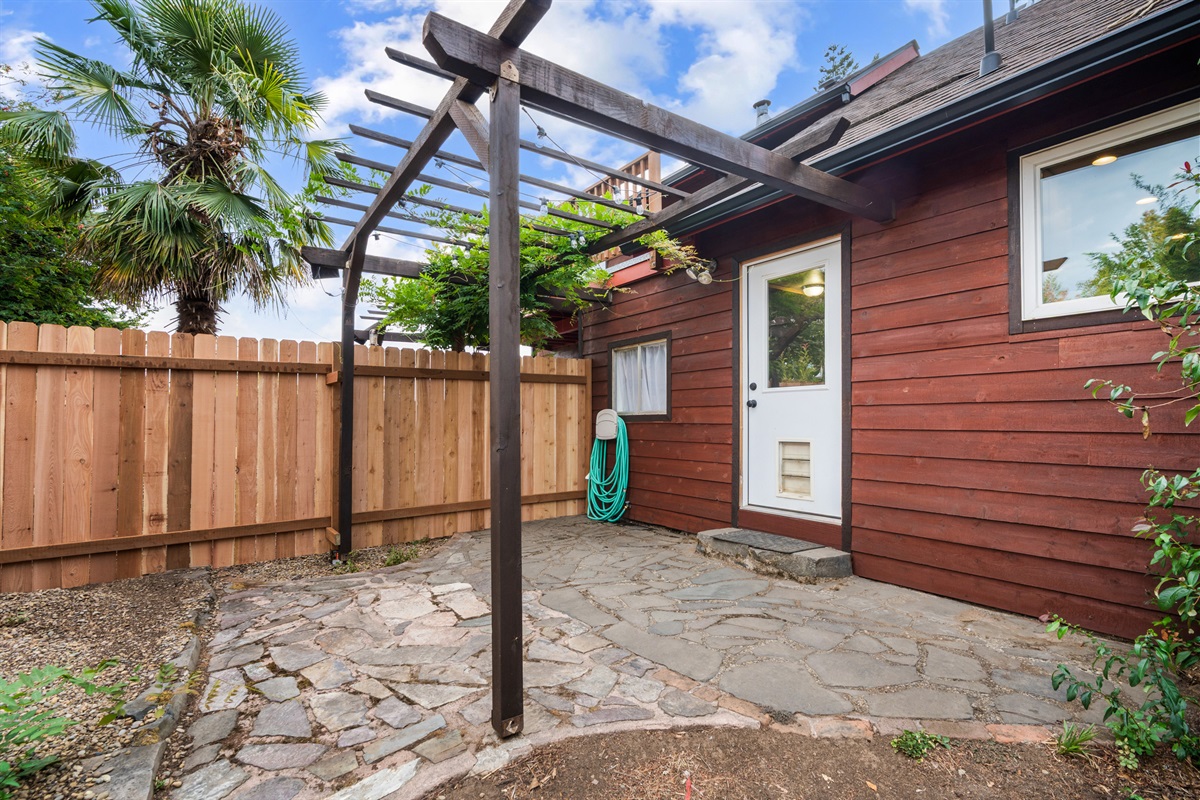 Private, fully fenced backyard