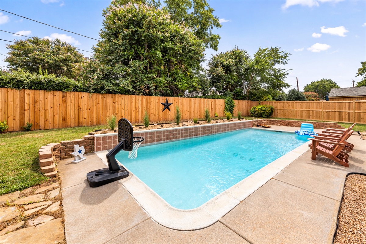 Basketball Hoop in the Pool – Add excitement to your swim with friendly games and challenges.