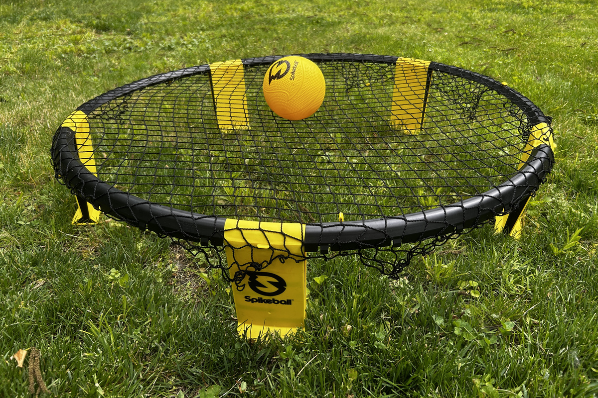 Get a fun workout by playing Spikeball.