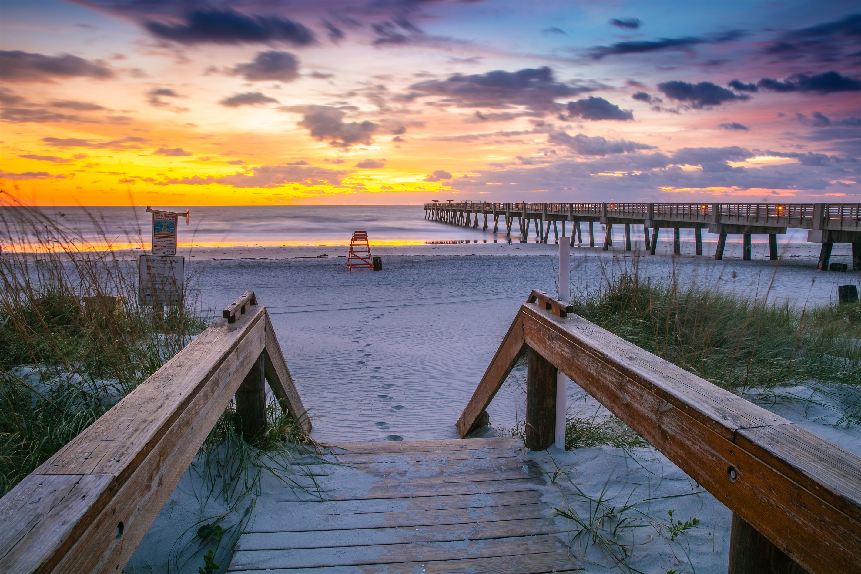 Jax beach is a short walk from the house.