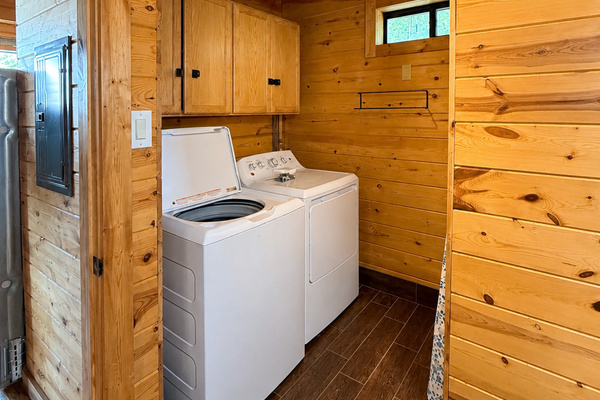 Spacious second bathroom just off the master with walk in shower and laundry!
