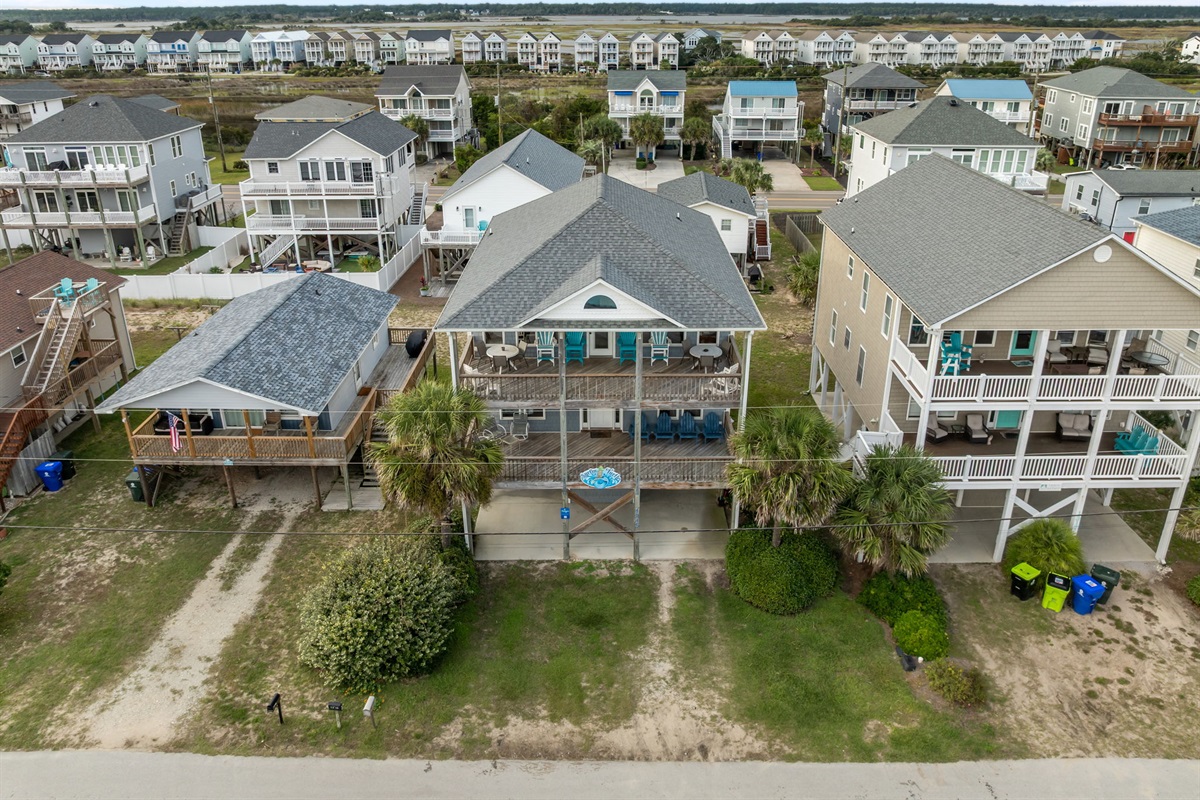 Aerial of ocean-facing side