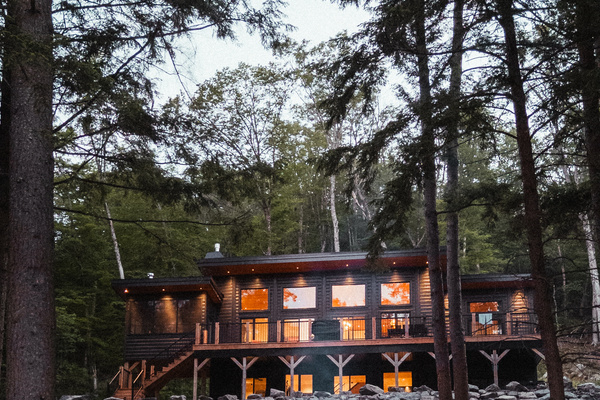 Exterior view from lake