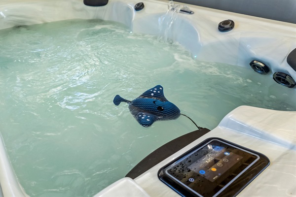Experience the amazing massage capabilities of the hot tub.