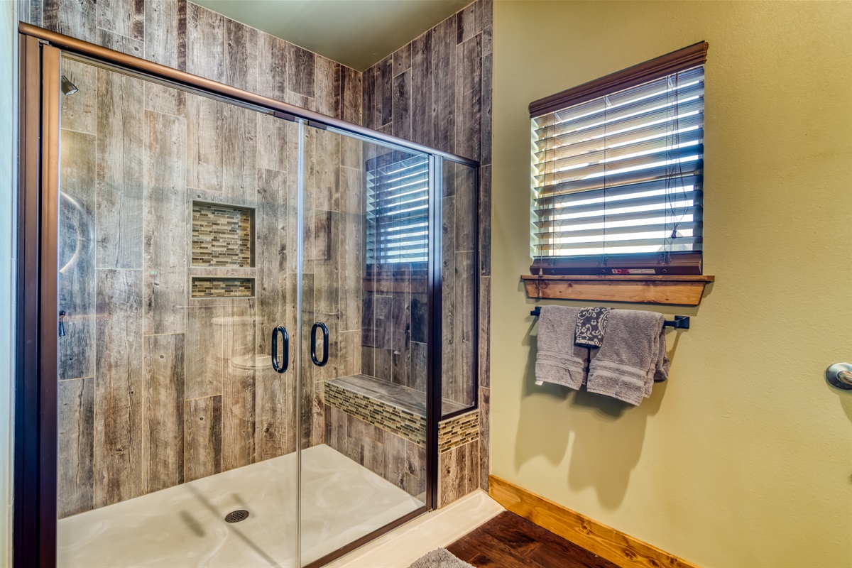 Walk-in Shower in the master bathroom