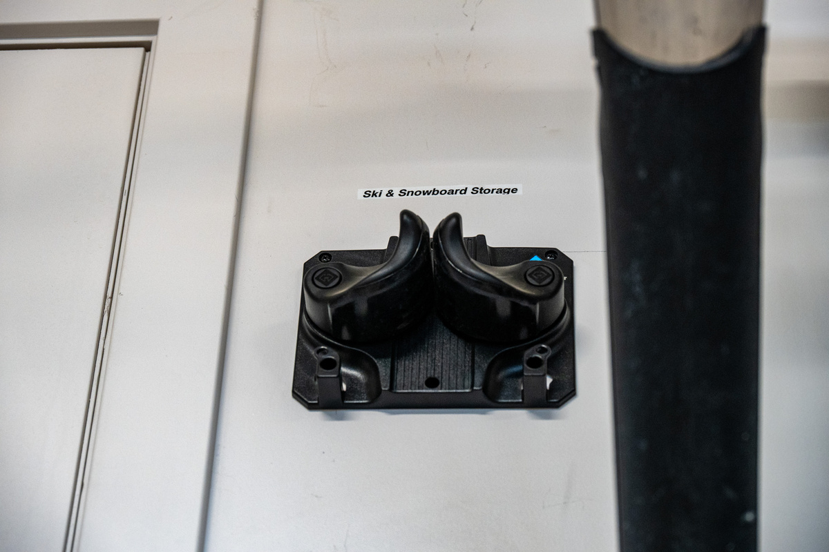 Dedicated ski and snowboard storage helps keep your equipment organized and ready for another day on the slopes.