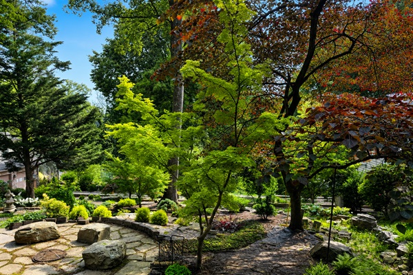 Meditate while taking in tranquil views of the Japanese Garden and natural stone pathways.