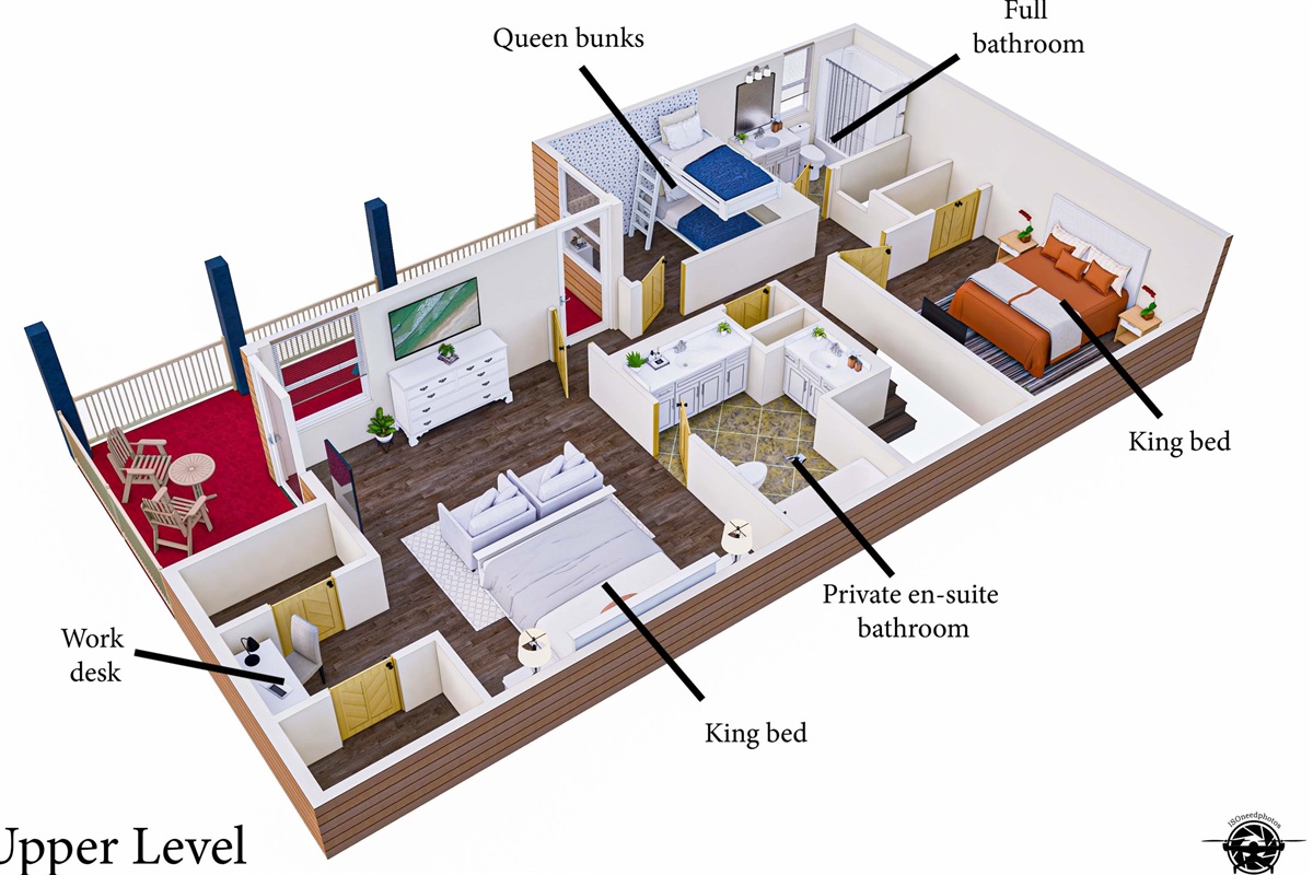The second floor: the master suite takes up half the floor, and for good reason. 