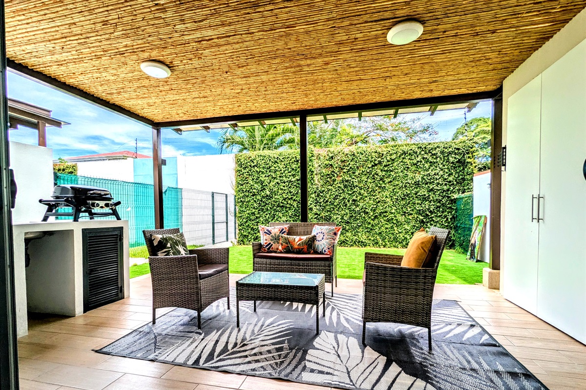 Serene outdoor seating area
