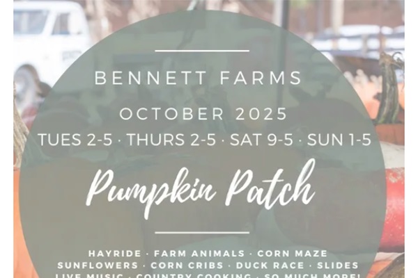 Fun family activities at Bennett Farms -- approximately a 25-minute drive from the property