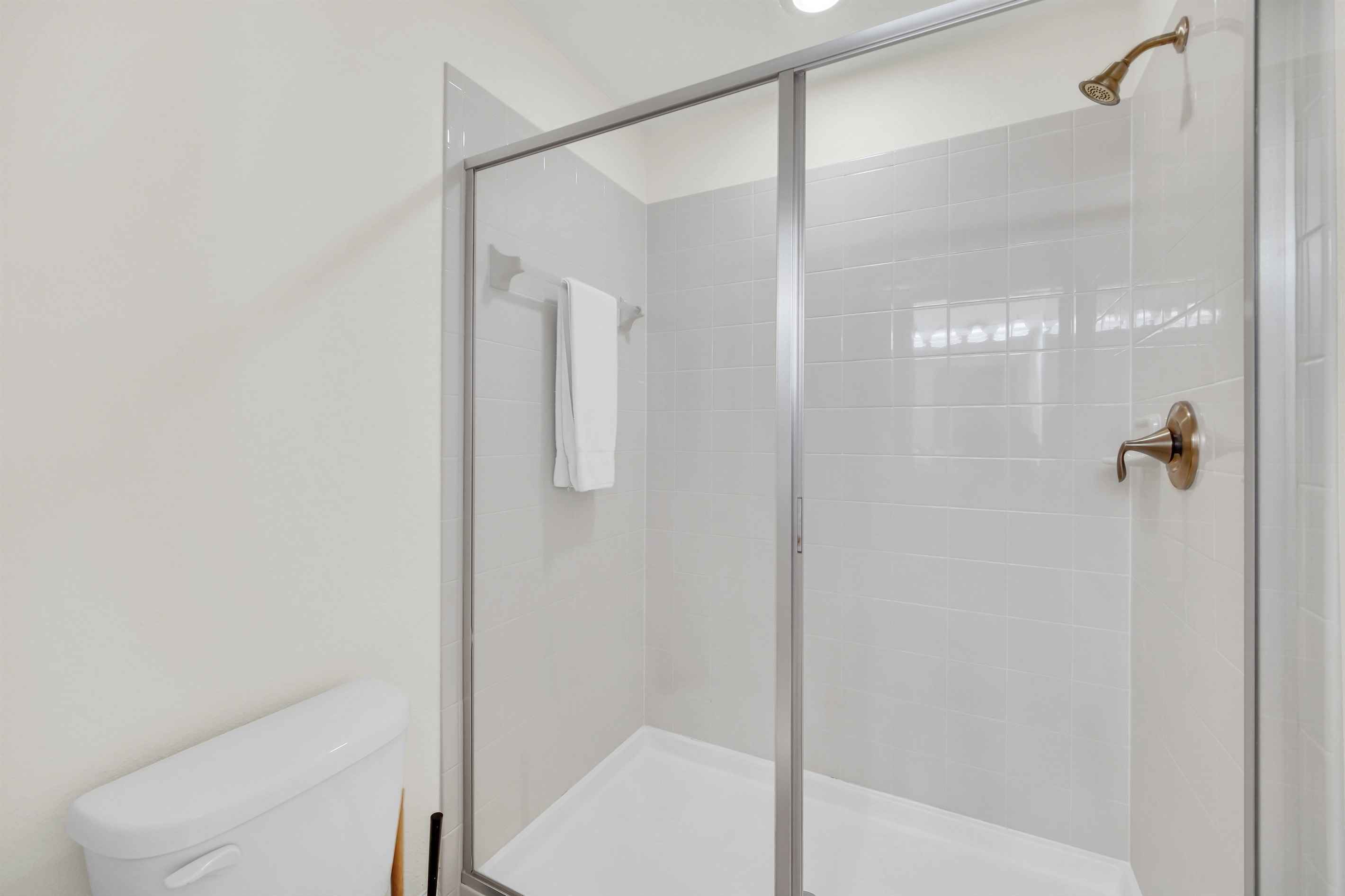 Second Main Floor Bathroom attached to king sized bedroom with walk in shower