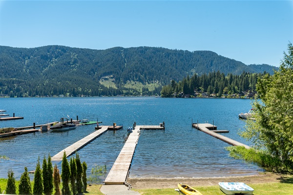 View of the lake from the upper balcony.