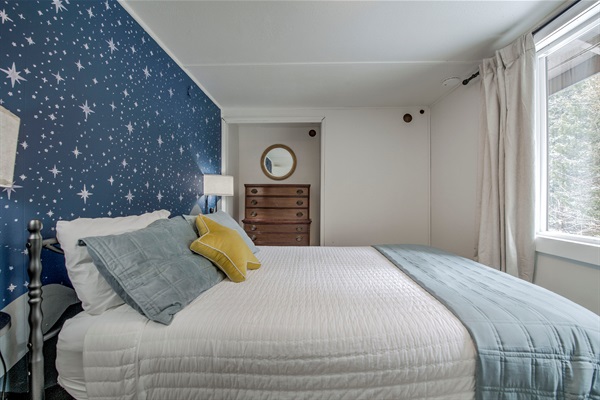 Drift off in your cozy bedroom—soft premium linens, calming tones, and a peaceful space designed for you to relax and make it yours.