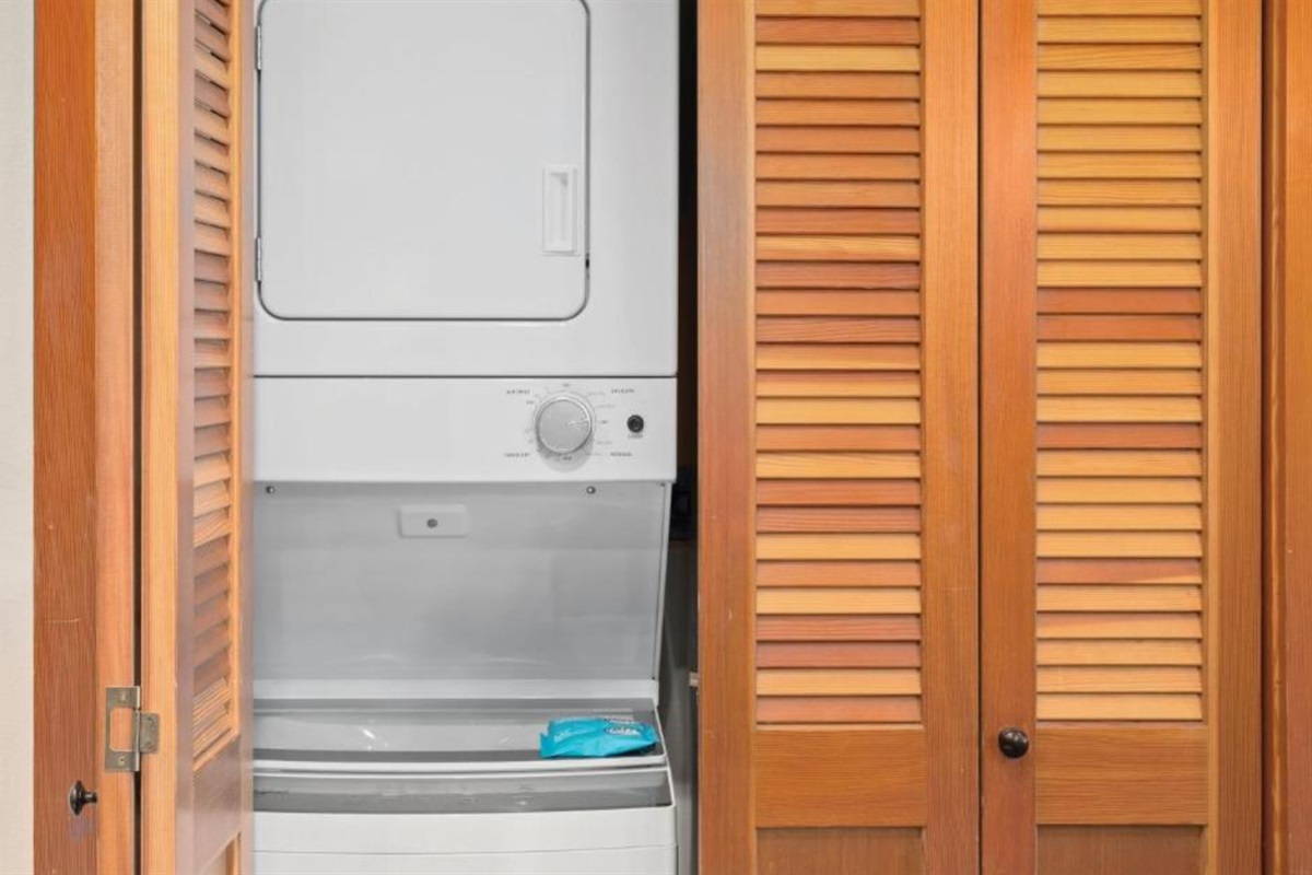 Laundry in unit with supplies provided