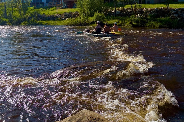 Fun recreational kayaking and fishing