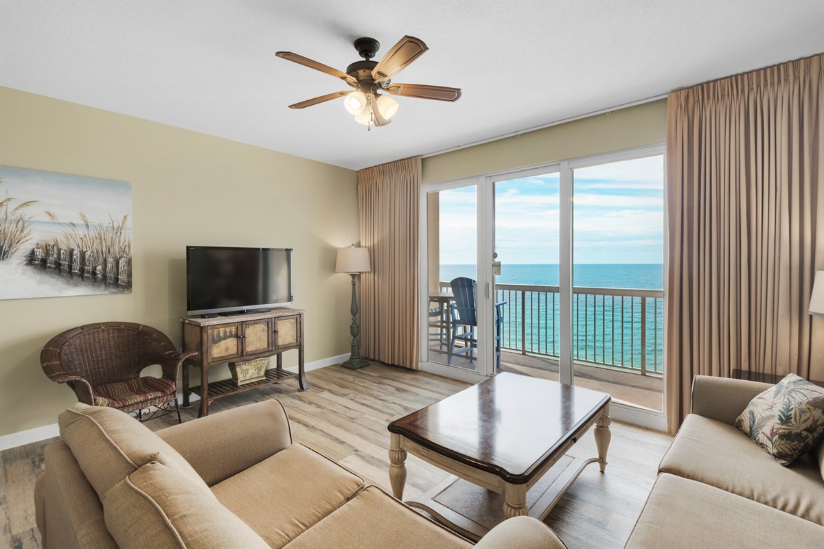Living Room - Complete with Blackout Curtains