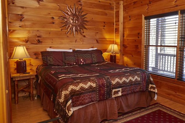 Basement bedroom with King sized-bed