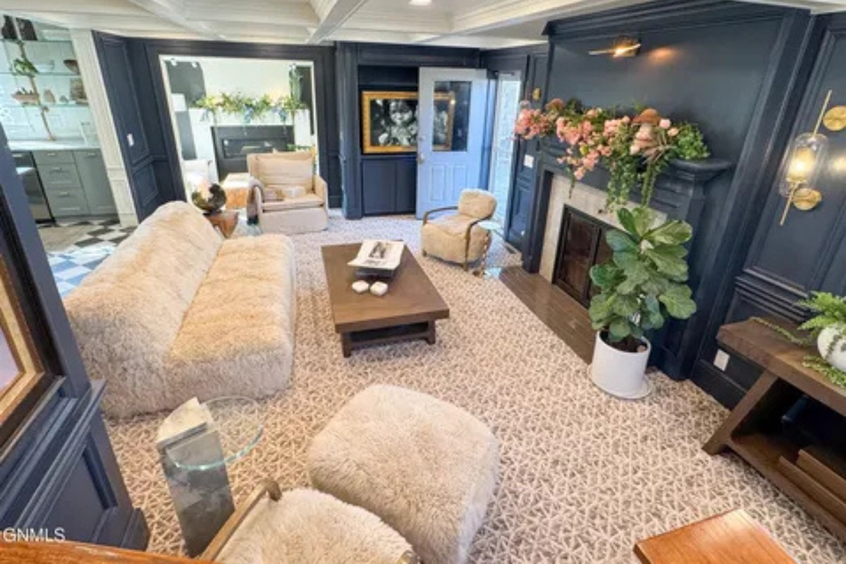 This living room gives you a warm, comfortable place for quiet time or conversation.