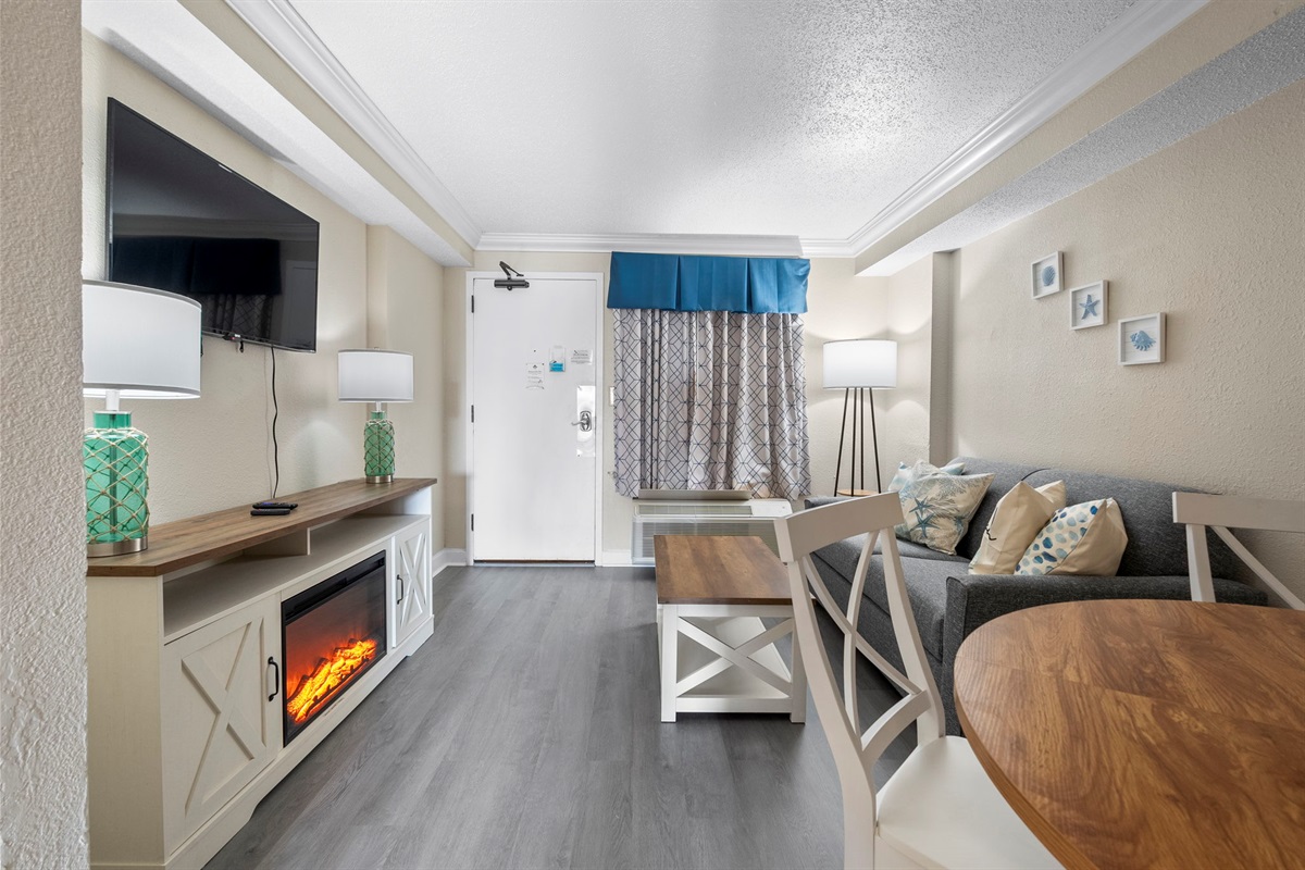 Living room with sleeper sofa