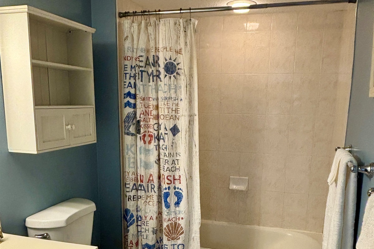 2nd bathroom with access from hall and 2nd bedroom