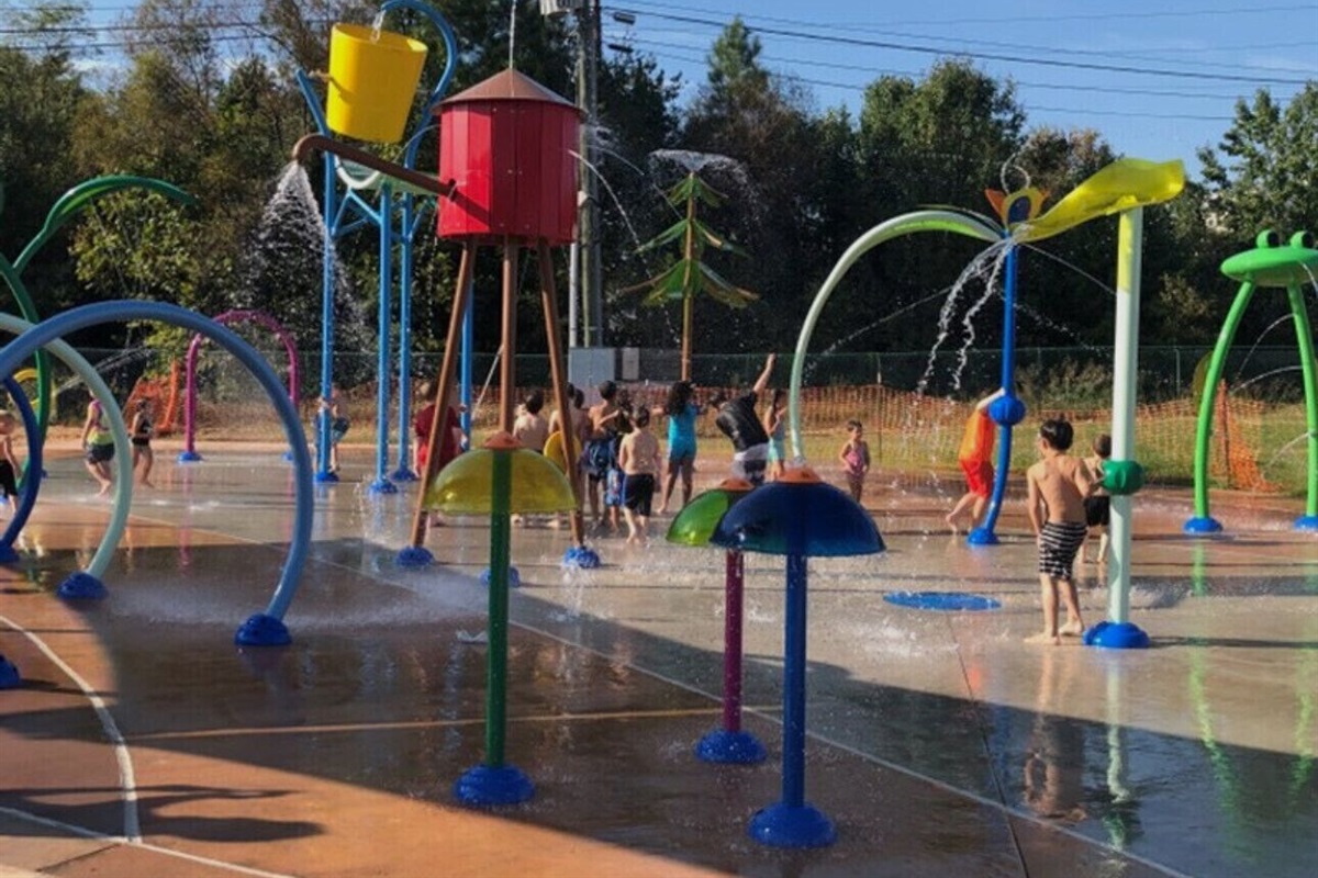 Kids will love English Park's splash pad!