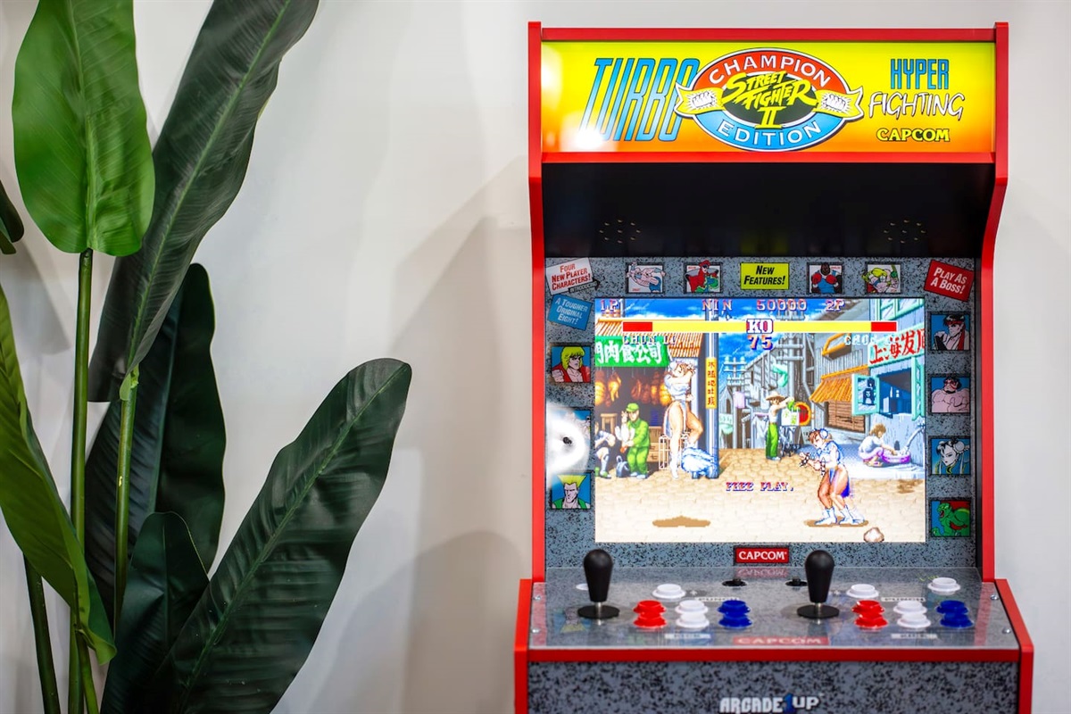 Challenge friends to an exciting retro game-off at our full-sized arcade game, where old-school charm sparks new memories with the multiple games loaded on it.
