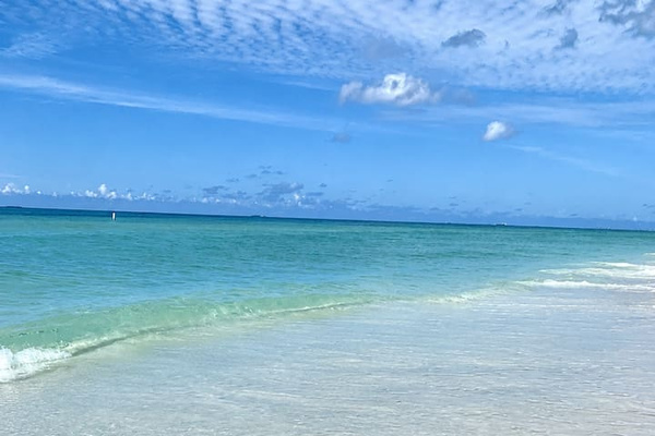 The crystal waters of Holmes Beach only 1 block from our home! 