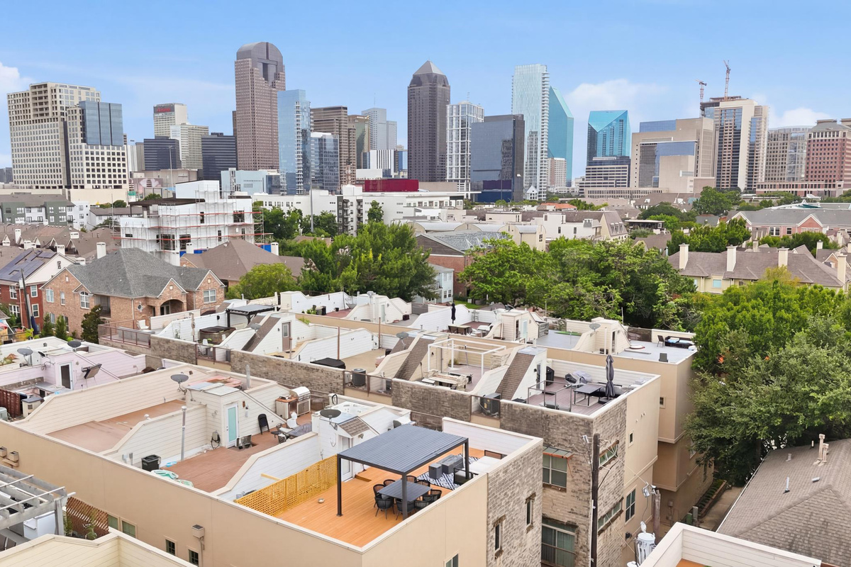 Enjoy stunning city views from your private outdoor retreat in Dallas!