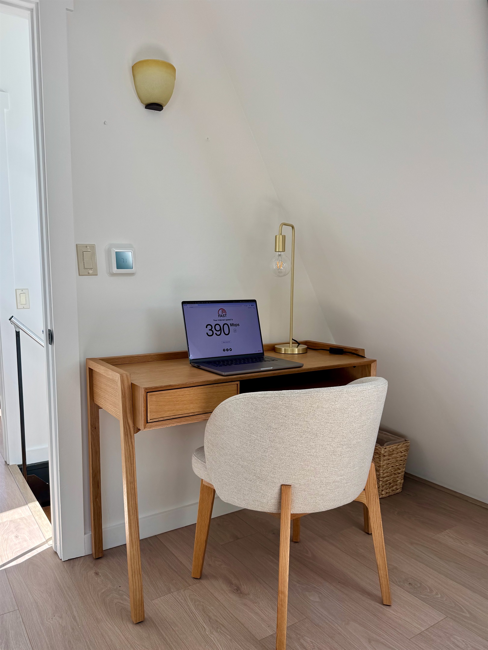 Need to get a little work done? A writing desk, climate control, and fast Wi-Fi has you covered.