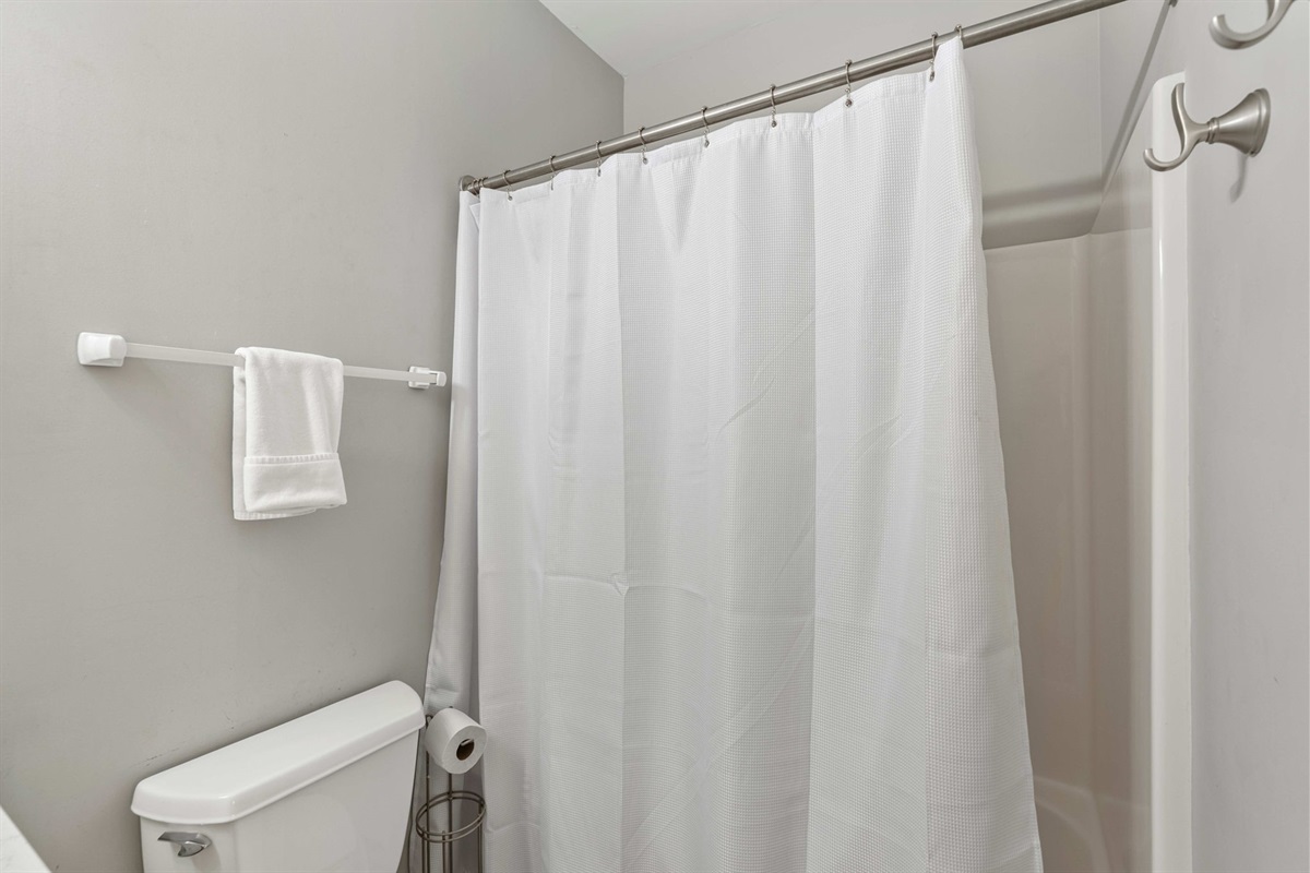 Bathroom 2: King suite ensuite bath  | Morning Sunrise | 302 Oceanview | 1116 Ocean Blvd, Isle of Palms, SC | IOP Escapes