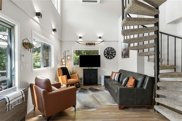 Living room on the main level.