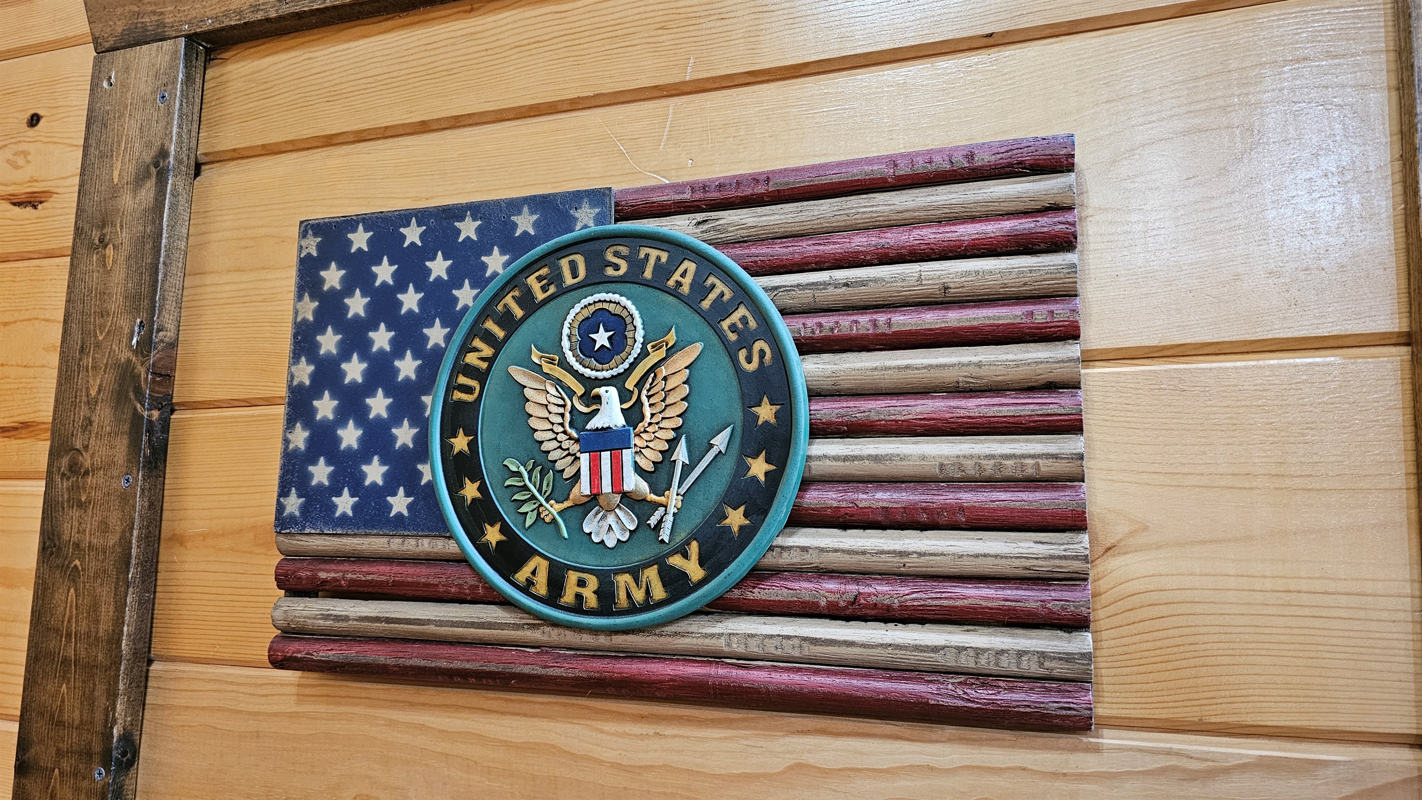 Honoring those who serve with a classic Army flag.