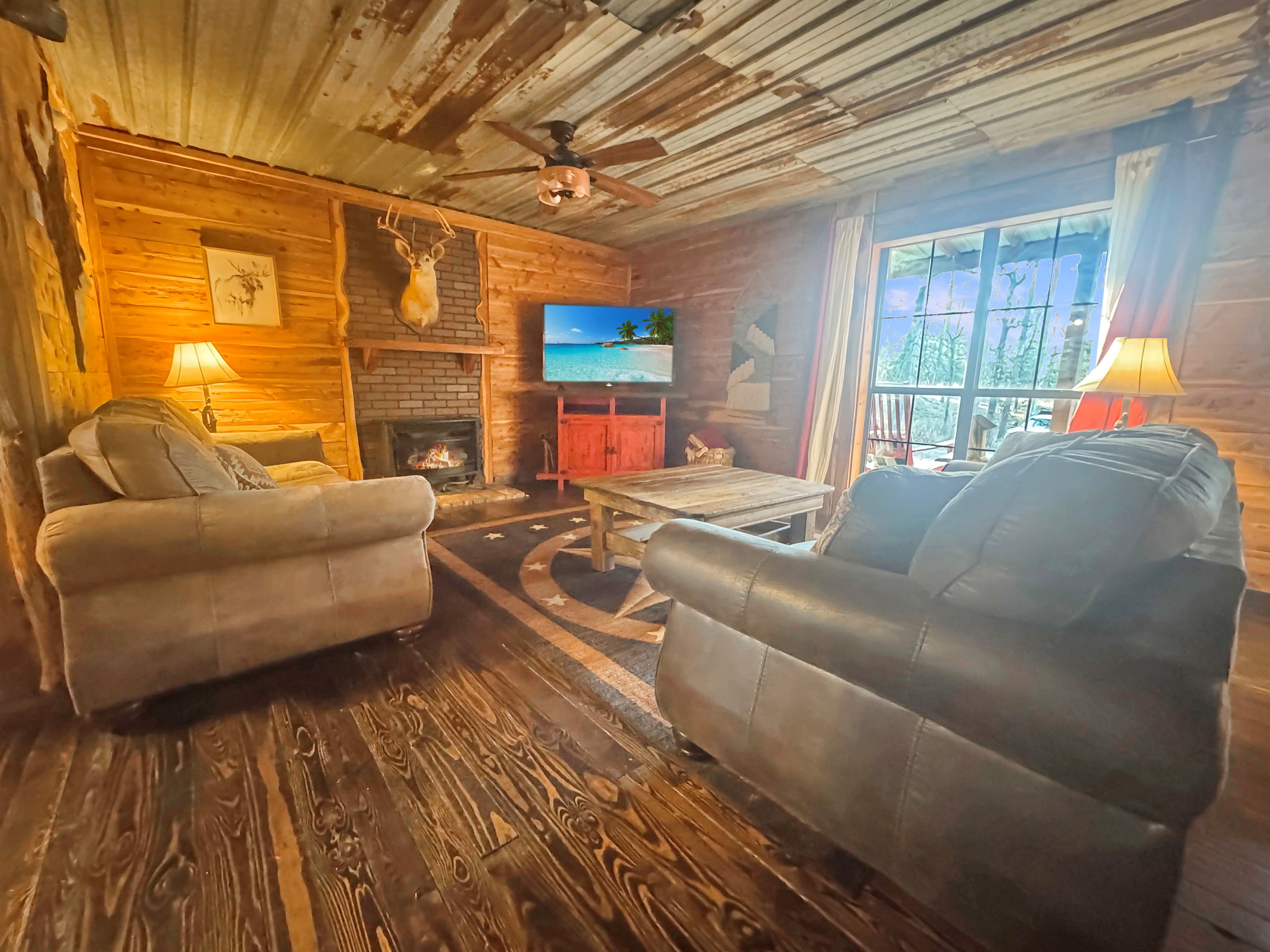 Sink into oversized comfort surrounded by timeless rustic charm.