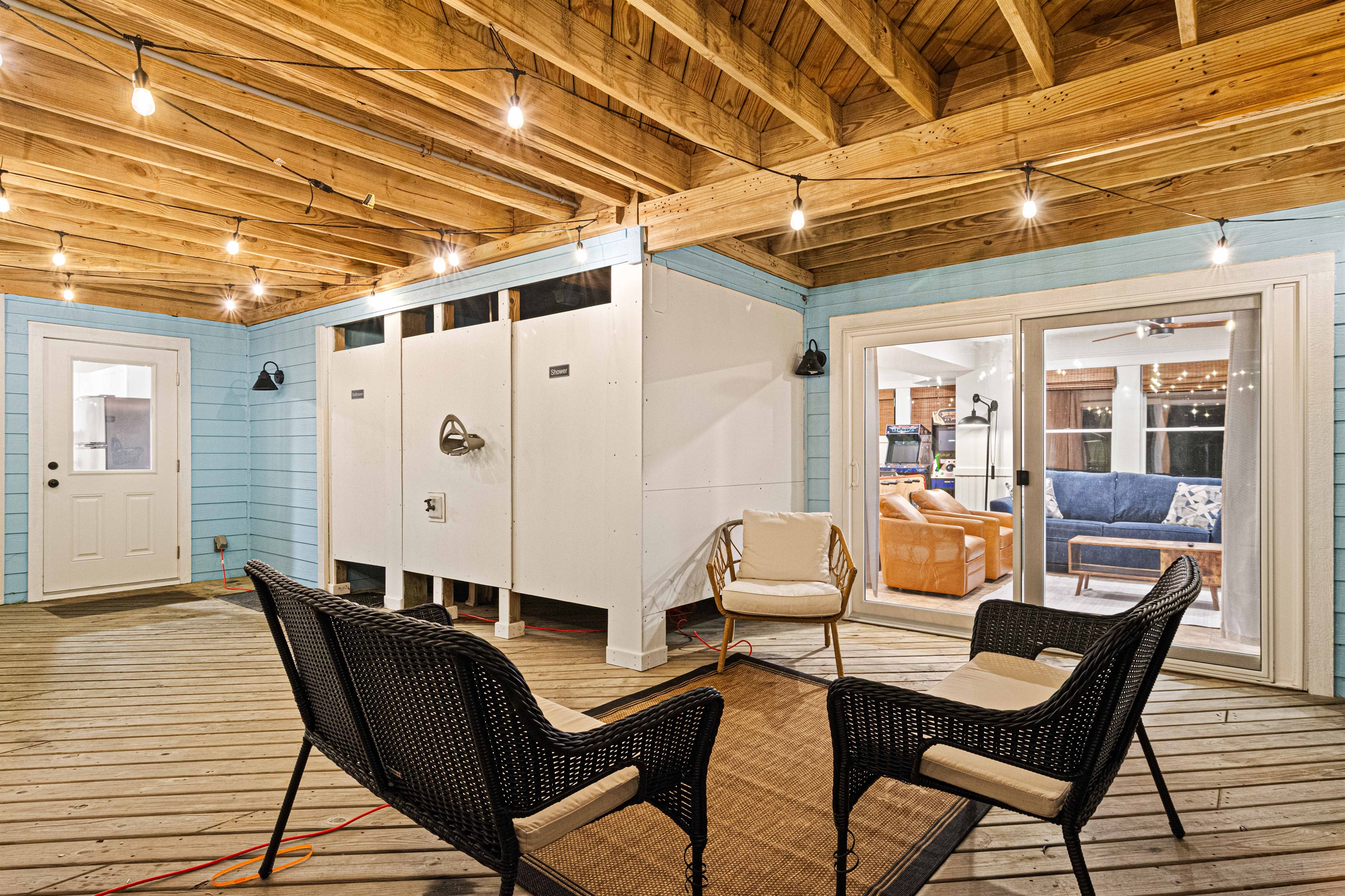 Gather friends around the back deck