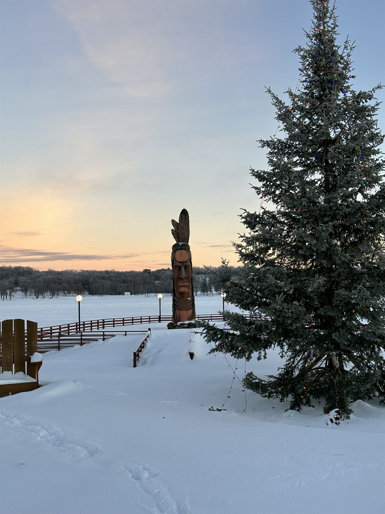 The beautiful Sunday Lake in Wakefield, just a quick 10 minute drive up US2, on a Snow Covered evening.  