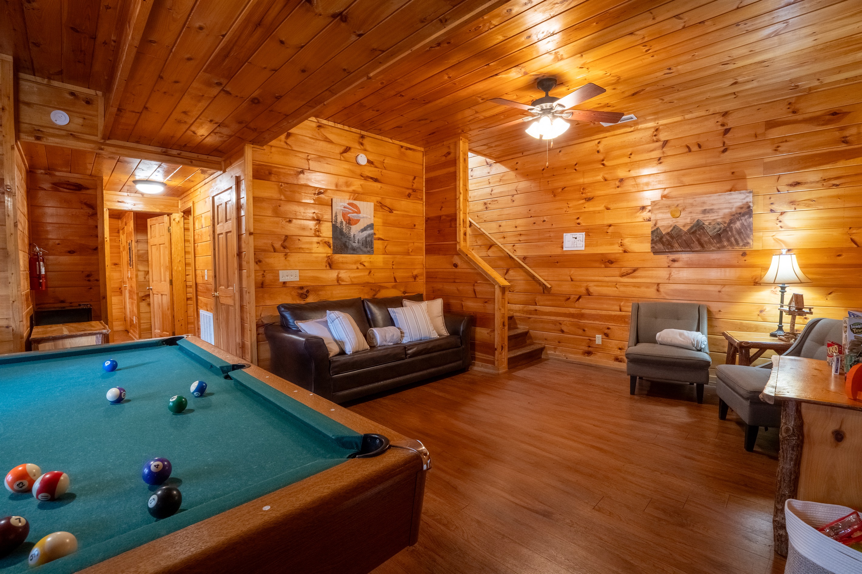 With a barrel arcade, pool table, wall games, board games and a spacious family room, you'll find your whole group enjoying time in the game room.