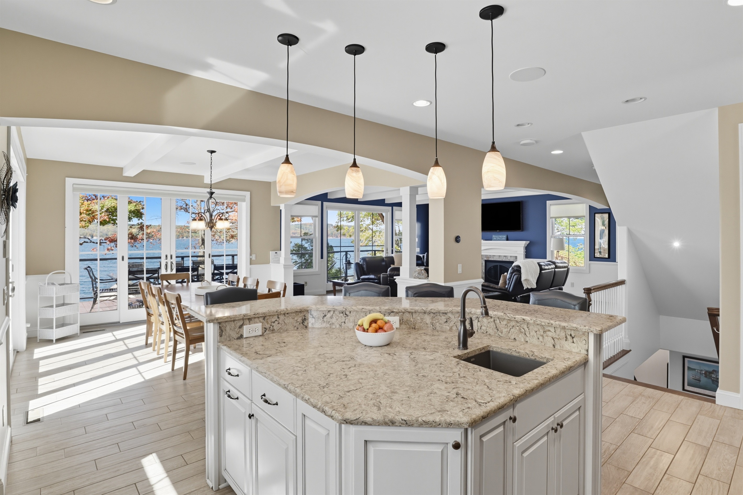Open kitchen design perfect for entertaining.