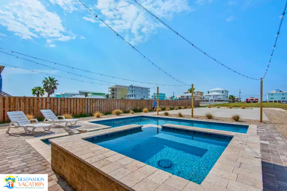 Soak up sunshine beside your private pool.