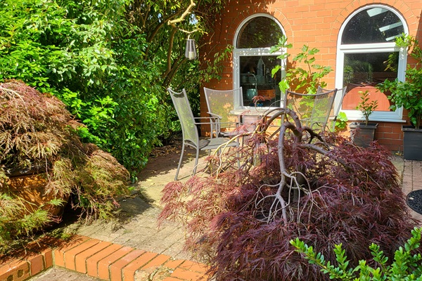 west patio seating area