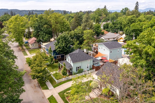 The front home and yard are entirely yours to enjoy! The loft above the detached garage at the rear of the property completely partitioned for your privacy.(a separate owner-occupied unit)
