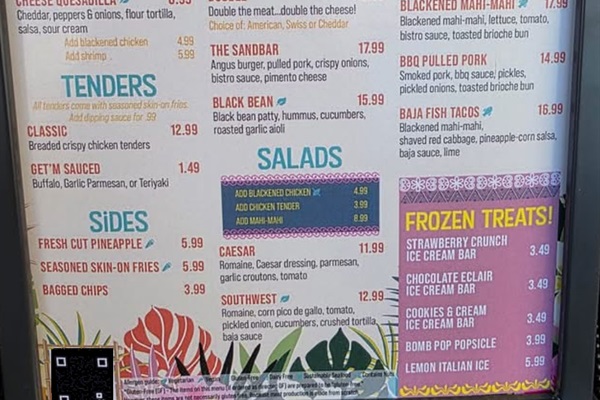 The Sandbar offers tasty poolside treats